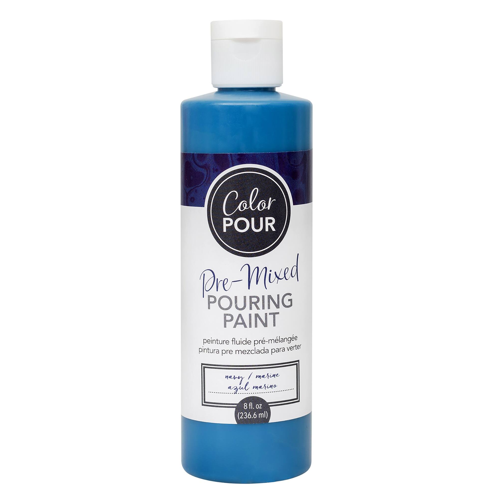 Color Pour 8oz. Navy Pre-Mixed Paint